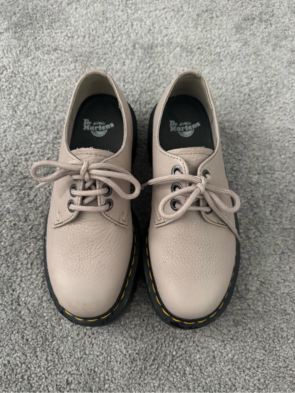 Dr. Martens Oxfords Platform Shoes in Beige - Picture 2 of 3